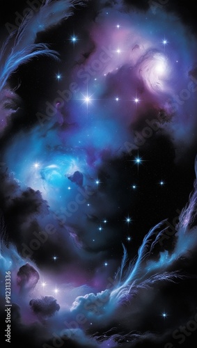 blue planet with space