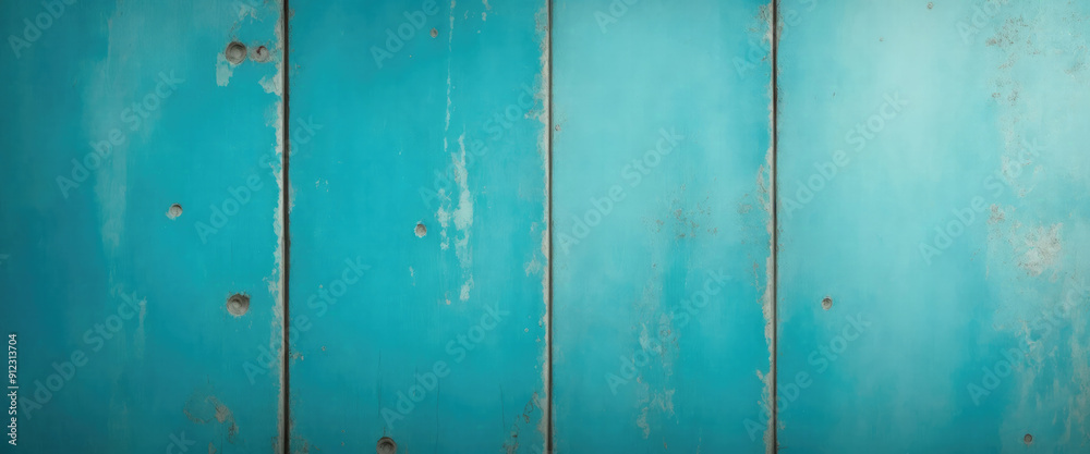 Obraz premium Blending cool blue and warm Cyan hues with a distressed vintage rustic design textured background