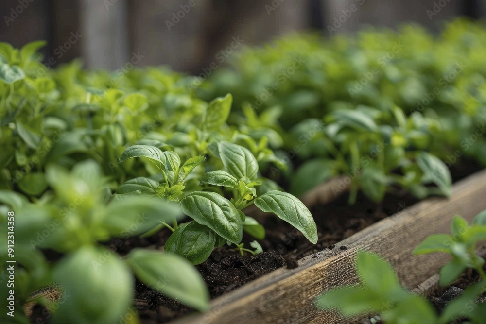 A flourishing organic herb garden highlights the charm and advantages of cultivating herbs in a natural and eco-friendly manner, promoting a sustainable lifestyle. A flourishing organic herb garden highlights the charm and advantages of cultivating herbs in a natural and eco-friendly manner, promoting a sustainable lifestyle.