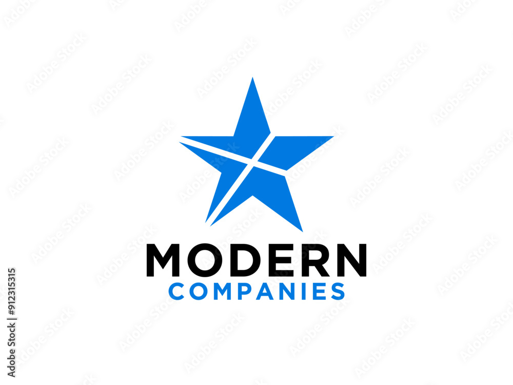 Obraz premium Star Logo. Flat Vector Logo Design