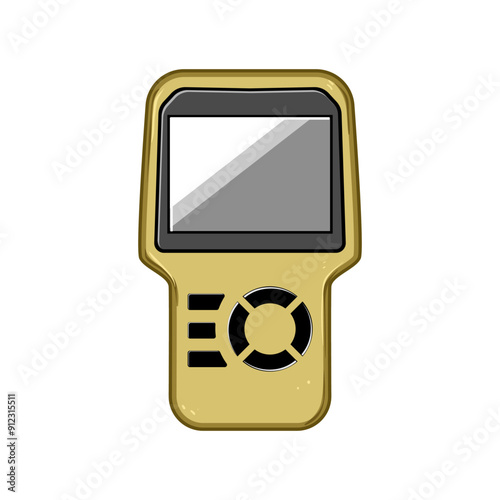 mechanic car diagnostic scanner cartoon. obd automotive, auto tool, engine scan mechanic car diagnostic scanner sign. isolated symbol vector illustration
