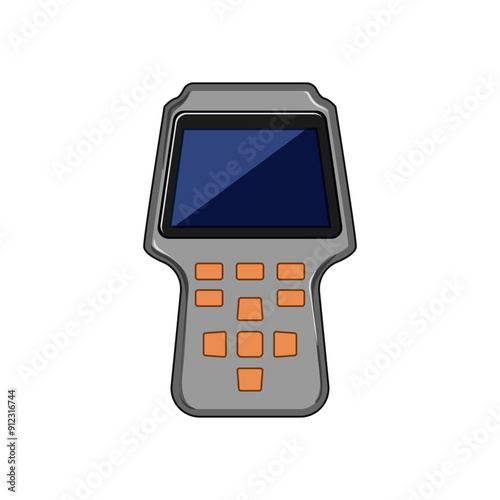 scan car diagnostic scanner cartoon. computer vehicle, check system, code reader scan car diagnostic scanner sign. isolated symbol vector illustration