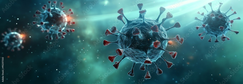 Virology Concept - Coronavirus - Covid-19 Or SARS-CoV-2 In Liquid. Virology Concept - Coronavirus - Covid-19 Or SARS-CoV-2 In Liquid.