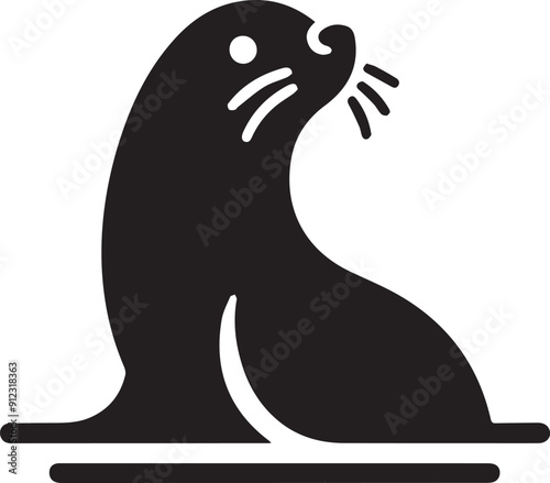 seal vector silhouette illustration