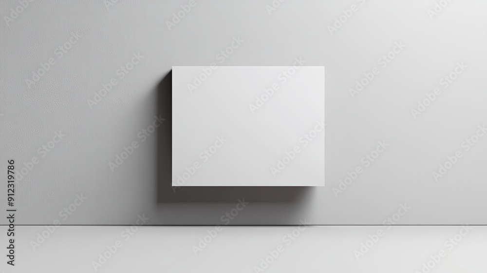 Minimalist composition of a blank, white coupon against a clean backdrop Minimalist composition of a blank, white coupon against a clean backdrop