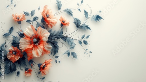 Bunch of Flowers Adorning Wall