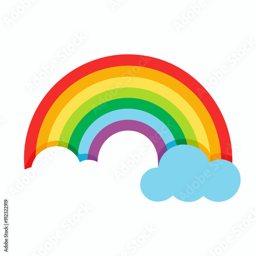 Rainbow art vector illustration