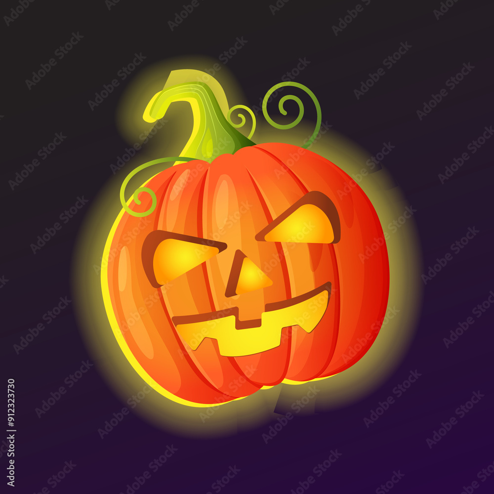 Halloween Pumpkin Light Up Vector illustration Halloween Pumpkin Light Up Vector illustration