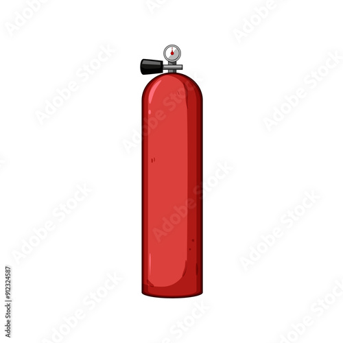 tank diving cylinder cartoon. compressed black, diver isometric, realistic sitting tank diving cylinder sign. isolated symbol vector illustration