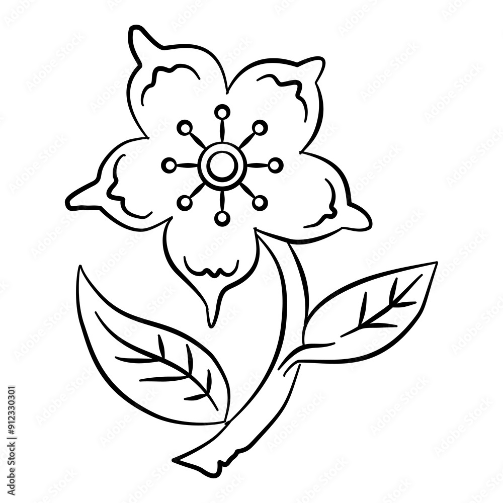 Hand drawn sketches of blooming floral and leaves element plants. Hand drawn vintage peony flowers and leaves in line art style. Vector botanical engraving on white background Hand drawn sketches of blooming floral and leaves element plants. Hand drawn vintage peony flowers and leaves in line art style. Vector botanical engraving on white background