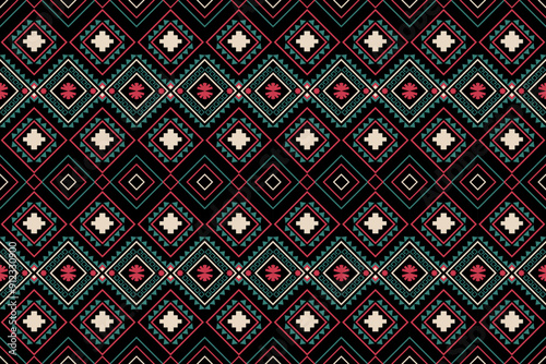 Geometric ethnic seamless pattern. abstract illustration. design for geometric pattern wallpaper. Tribal ethnic vector texture. Aztec style. Folk embroidery. Indian, Scandinavian, African rug.
