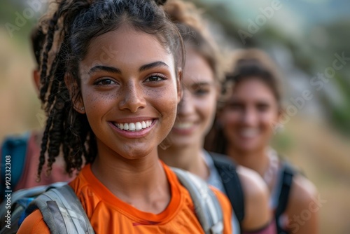 Group of friends from different backgrounds playing a sport together