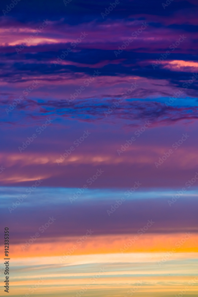 Naklejka premium Colors palette in the sky at sunset