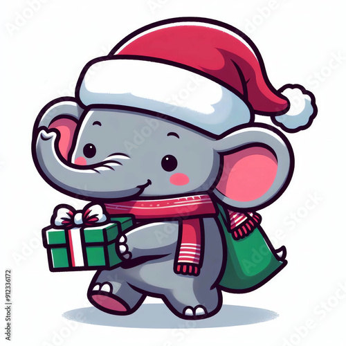 elephant and hat christmas