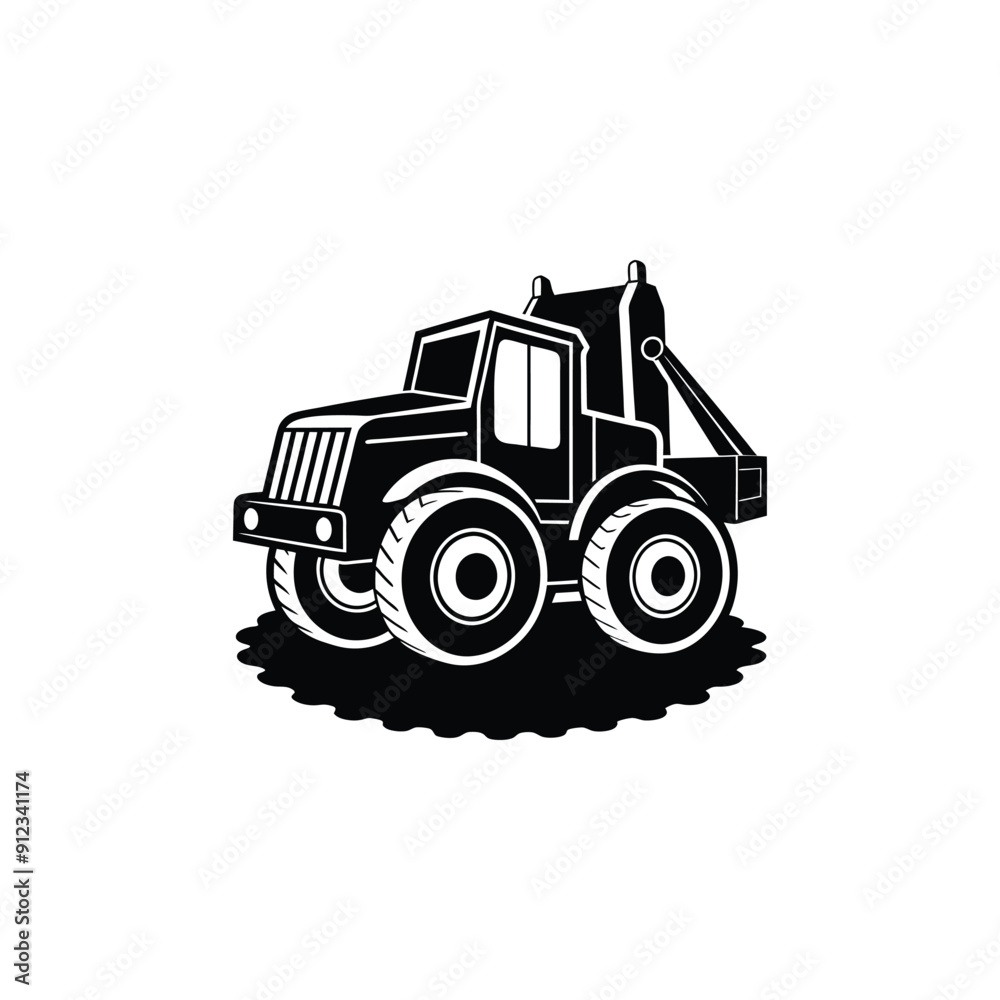Fototapeta premium Construction Vehicle Silhouette Vector