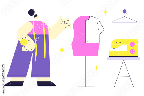 Fashion designer working in a studio