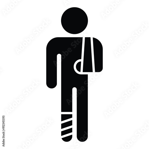 Victim glyph icon vector on trendy design