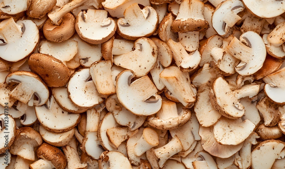 fresh mushroom slices food background, Generative AI fresh mushroom slices food background, Generative AI