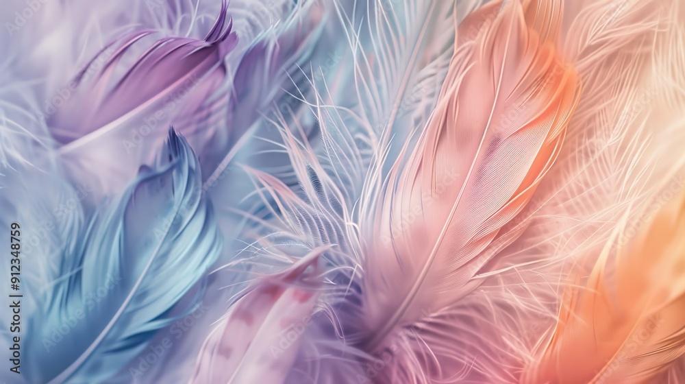 Obraz premium Feather pattern wallpaper