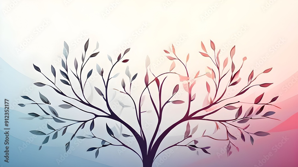 Fototapeta premium minimalist illustration showcasing symbols of peace and harmony