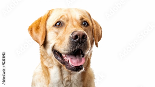 The happy Labrador retriever