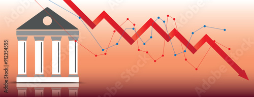 Börsenabsturz Konzept Banner