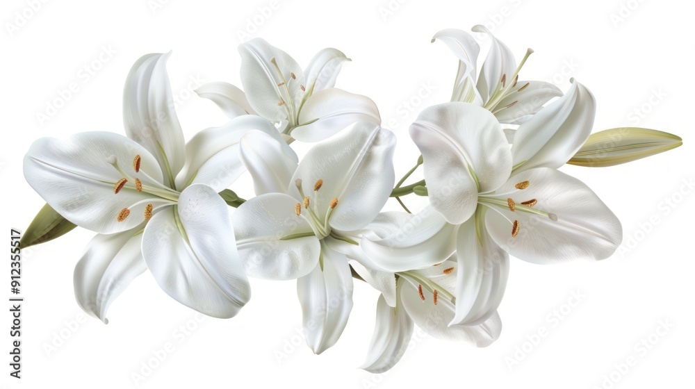 Elegant White Lilies in Bloom Elegant White Lilies in Bloom