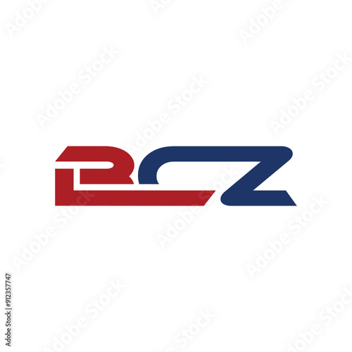 Initial BCZ Modern Geometric Business Icon Technology Creative Design Template Logo