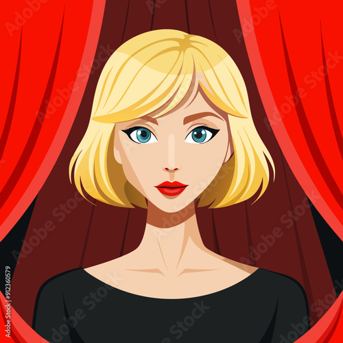 
blonde curtain haircut color art victor
