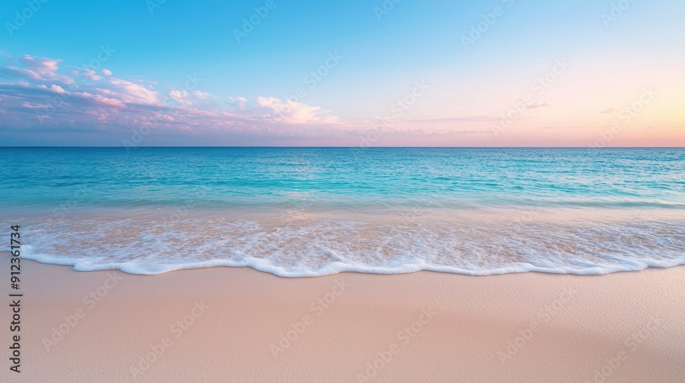 Serene tropical beach at sunset Serene tropical beach at sunset