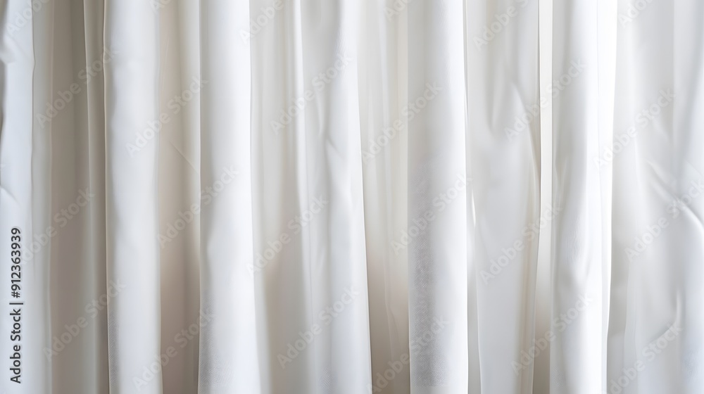 Fototapeta premium 3d render of white curtains on the window
