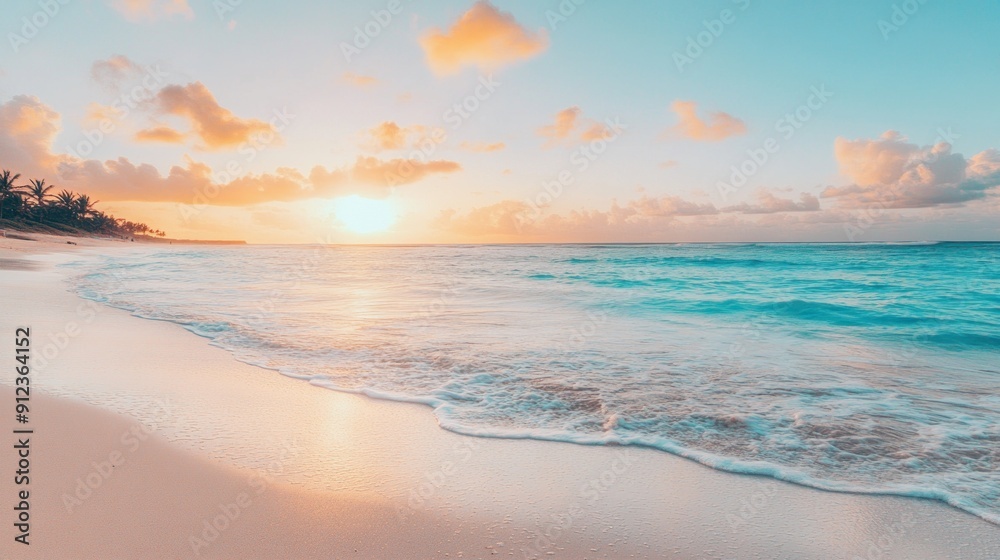 Obraz premium Serene Beach Sunrise