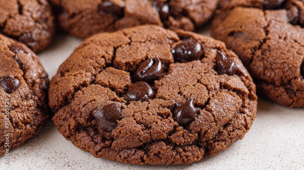 Freshly baked chocolate chip cookies Freshly baked chocolate chip cookies
