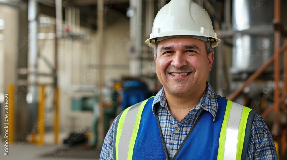 The happy construction worker The happy construction worker