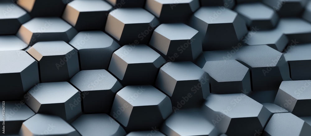 Close up of a seamless geometric pattern showcasing an intricate array of monochrome gray tones presenting a modern and stylish 3D design ideal for diverse applications Close up of a seamless geometric pattern showcasing an intricate array of monochrome gray tones presenting a modern and stylish 3D design ideal for diverse applications