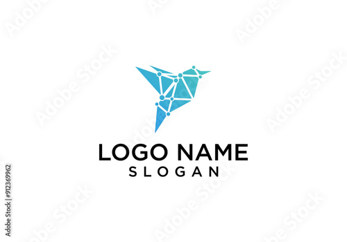 Bird technology logo vector design