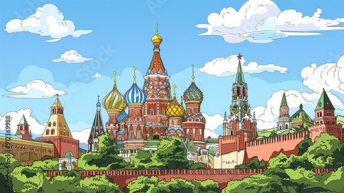  Illustration Of Russian Landmarks, Generative AI