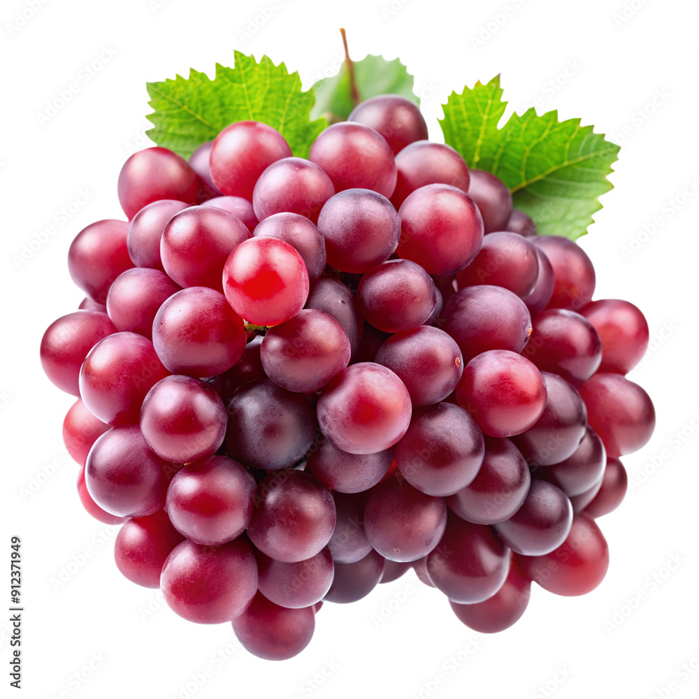 bunch of red grapes isolated on transparent white background, clipping path bunch of red grapes isolated on transparent white background, clipping path
