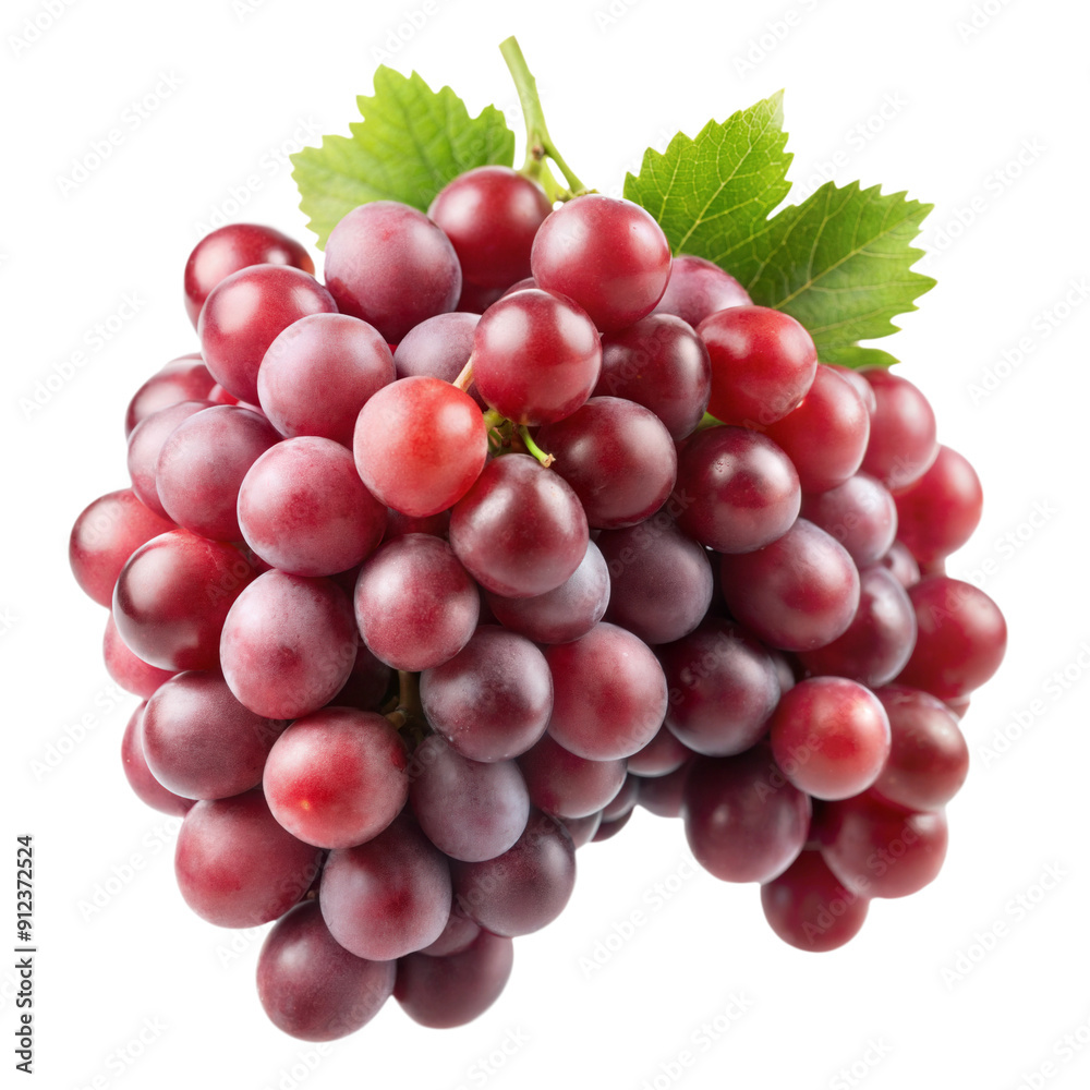 bunch of red grapes isolated on transparent white background, clipping path bunch of red grapes isolated on transparent white background, clipping path