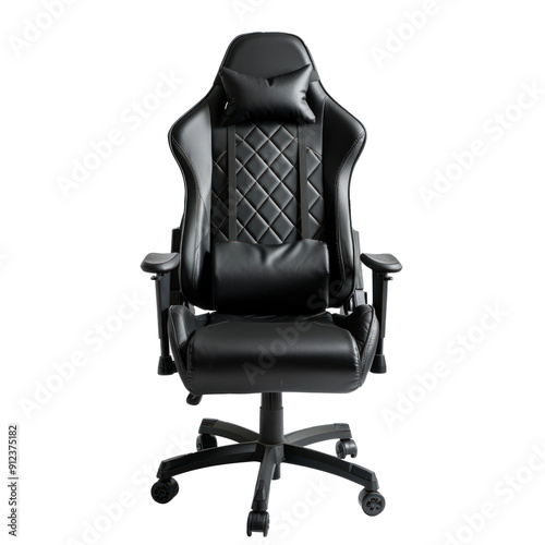 Gaming Chair front view full length isolate on transparency background