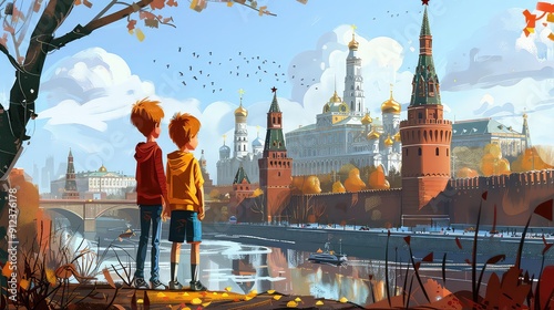  Illustration Of Russian Landmarks, Generative AI