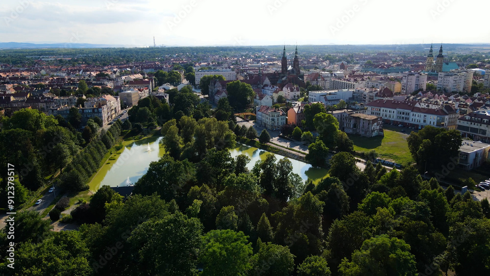 view panorama city architecture ancient Europe Legnica Poland view panorama city architecture ancient Europe Legnica Poland