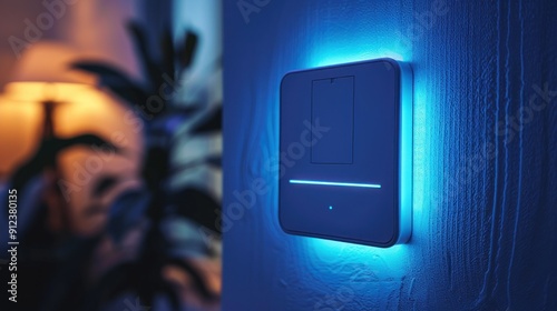 Smart Home Light Switch with Blue LED Illumination