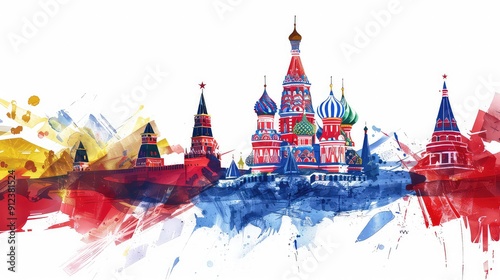  Illustration Of Russian Landmarks, Generative AI