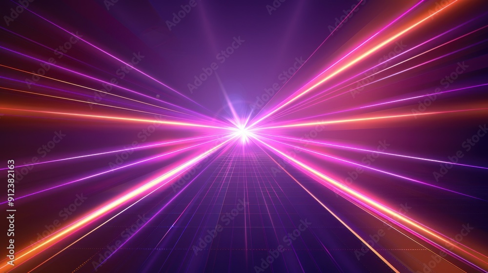 Abstract bright purple and orange light with a yellow streak background Abstract bright purple and orange light with a yellow streak background