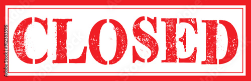 Red closed rubber stamp. Close grunge symbol. Closed sign shop. Closed stamp png can used for stamp, signboard, and inventory on door sign