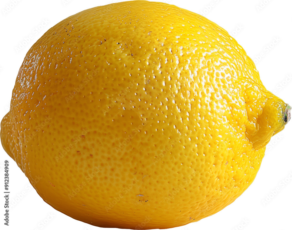 Close-up of a fresh, bright yellow lemon isolated on a white background. Close-up of a fresh, bright yellow lemon isolated on a white background.