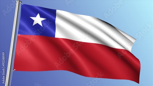 Wallpaper Mural Chile Flag Waving Loop Torontodigital.ca