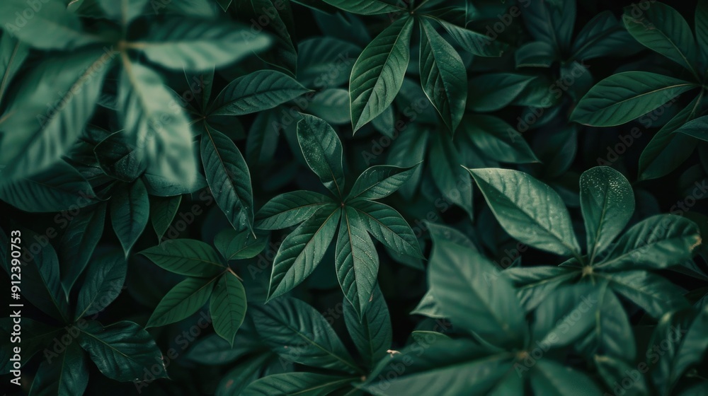 A close-up shot of a bunch of green leaves, perfect for use in environmental or nature-themed designs A close-up shot of a bunch of green leaves, perfect for use in environmental or nature-themed designs