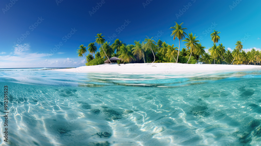 Fototapeta premium Beautiful tropical island - panorama
